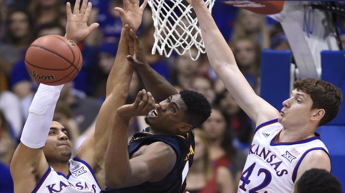 
KU forwards Landen Lucas (left) and Hunter Mickelson (right) could see more playing time at the World University Games.
