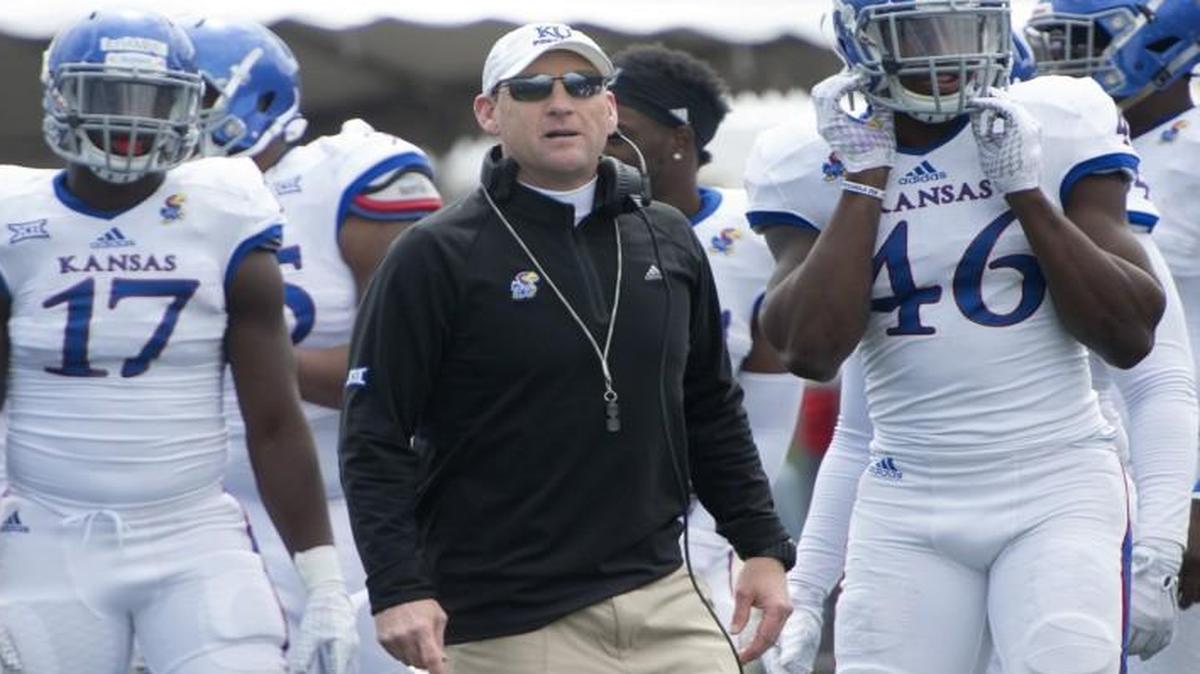 Kansas head football coach David Beaty.