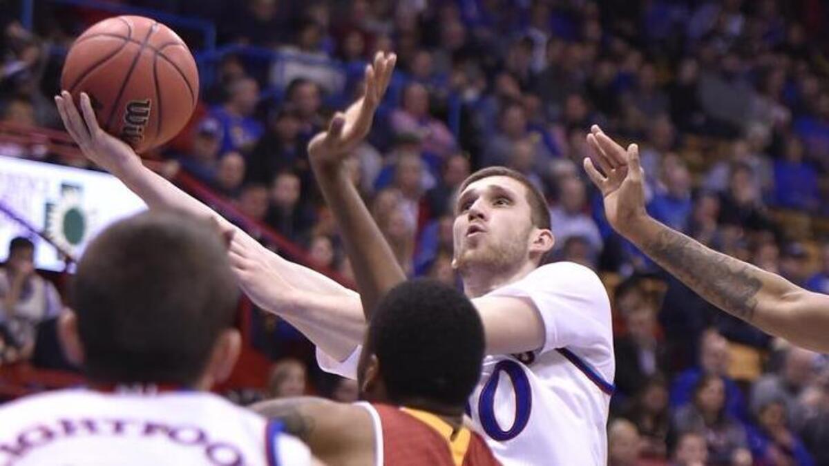 KU’s Svi Mykhailiuk has made at least one three in 42 of his last 48 games.