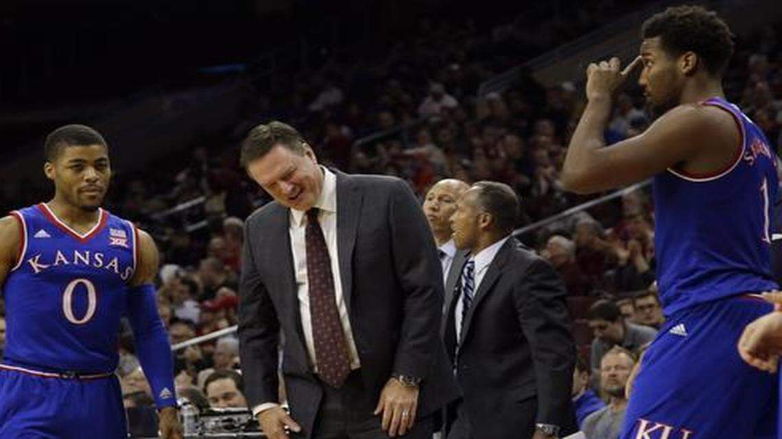 
Kansas guard Frank Mason (left) played all 40 minutes in the loss at Temple last Monday night.


