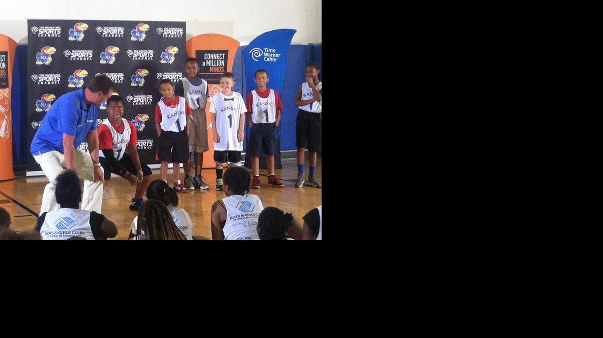 
Bill Self hangs out with the Boys & Girls Club of Wyandotte County. 
