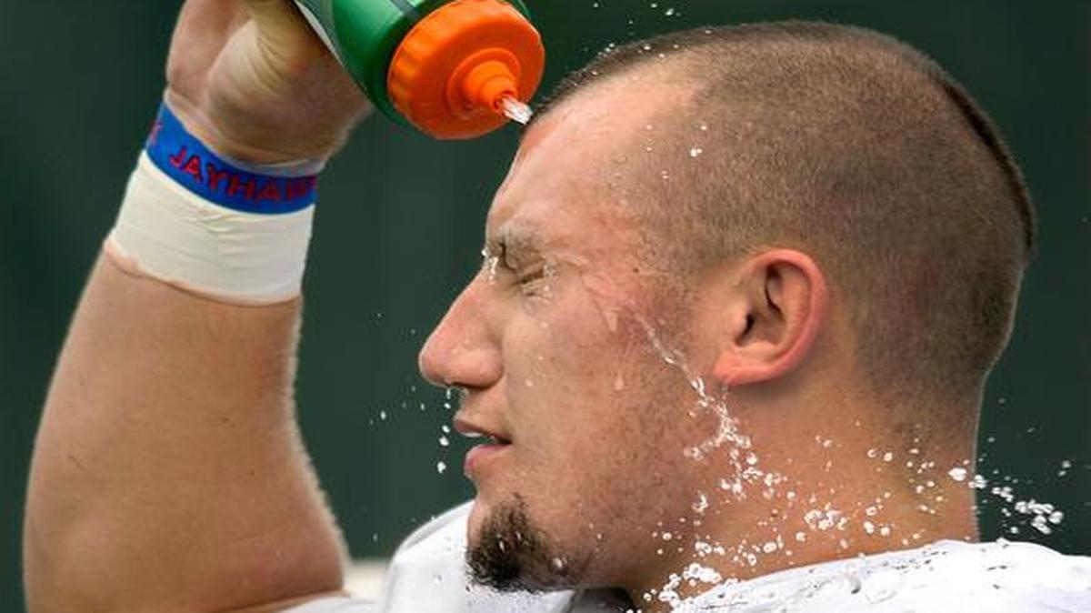 
T.J. Semke is not only a junior defensive lineman at Kansas, he’s also a part-time bounty hunter. 



