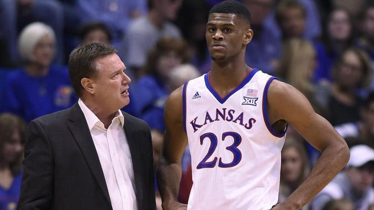Kansas coach Bill Self (left) and freshman Billy Preston