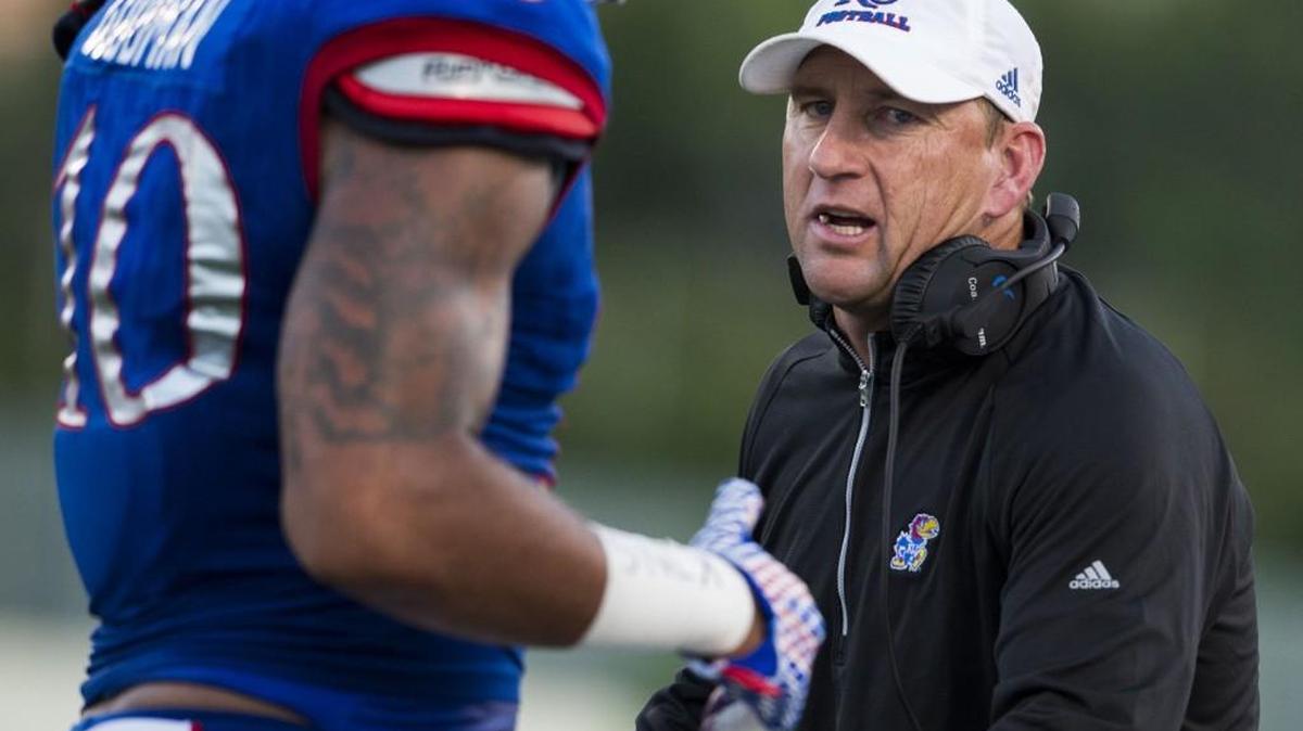 Kansas head coach David Beaty views Saturday’s game against K-State in Lawrence as an opportunity for his team to win a “brawl.”