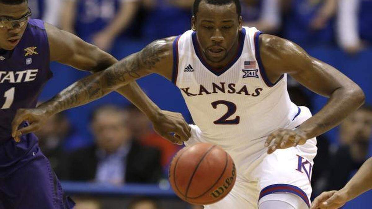 
Kansas forward Cliff Alexander (right) 
