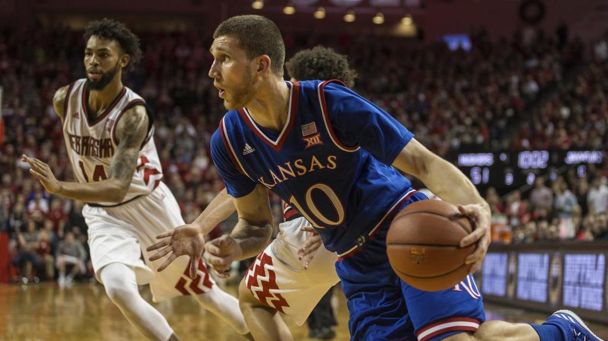 KU’s Svi Mykhailiuk scored 14 points, including the game-winning three pointer, in a 73-72 win over Nebraska on Saturday.