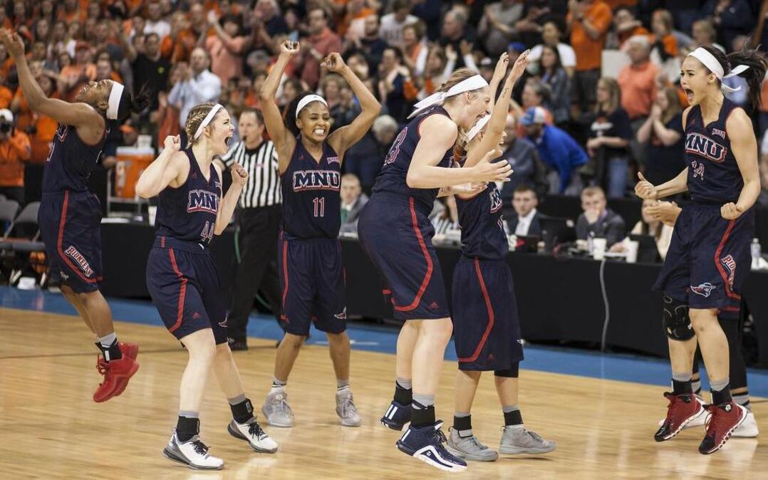 MidAmerica Nazarene won the NAIA Division I women’s basketball championship last March 22 with a 49-35 victory over Baker at the Silverstein Eye Centers Arena in Independence.