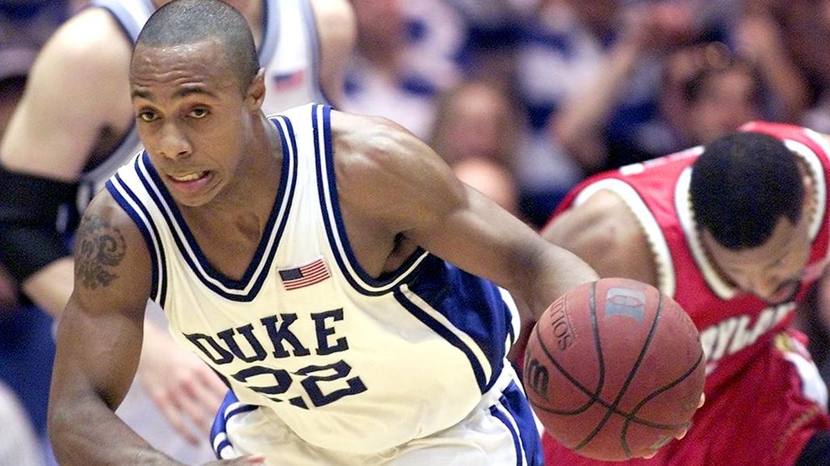 Duke’s Jason Williams (22) drives the ball up the court during the Blue Devils’ 99-78 win over Maryland on Thursday, Jan. 17, 2002, at Cameron Indoor Stadium in Durham, N.C.