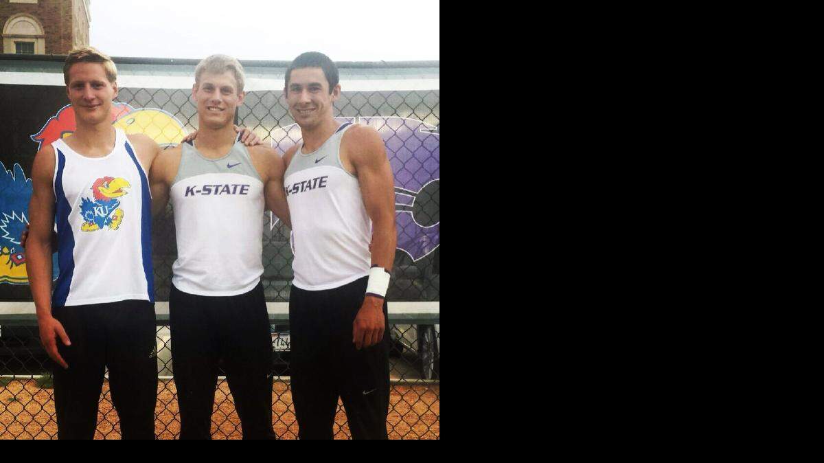 
Pole vaulters, friends and fellow Gardner-Edgerton High School alums (from left) Casey Bowen, Kyle Wait and Tommy Brady hope to make a splash at this week’s NCAA track and field regionals in Fayetteville, Ark.
