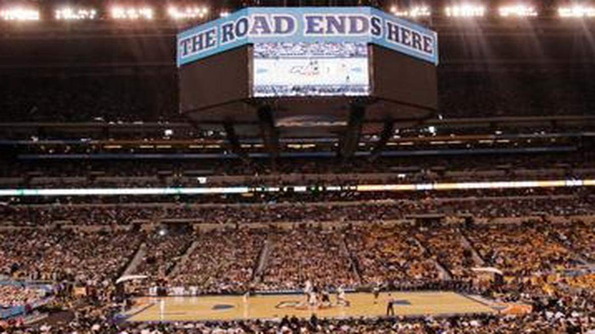
Lucas Oil Stadium in Indianapolis first hosted the NCAA men's basketball Final Four in 2010. It hosts the event again April 4 and 6.
