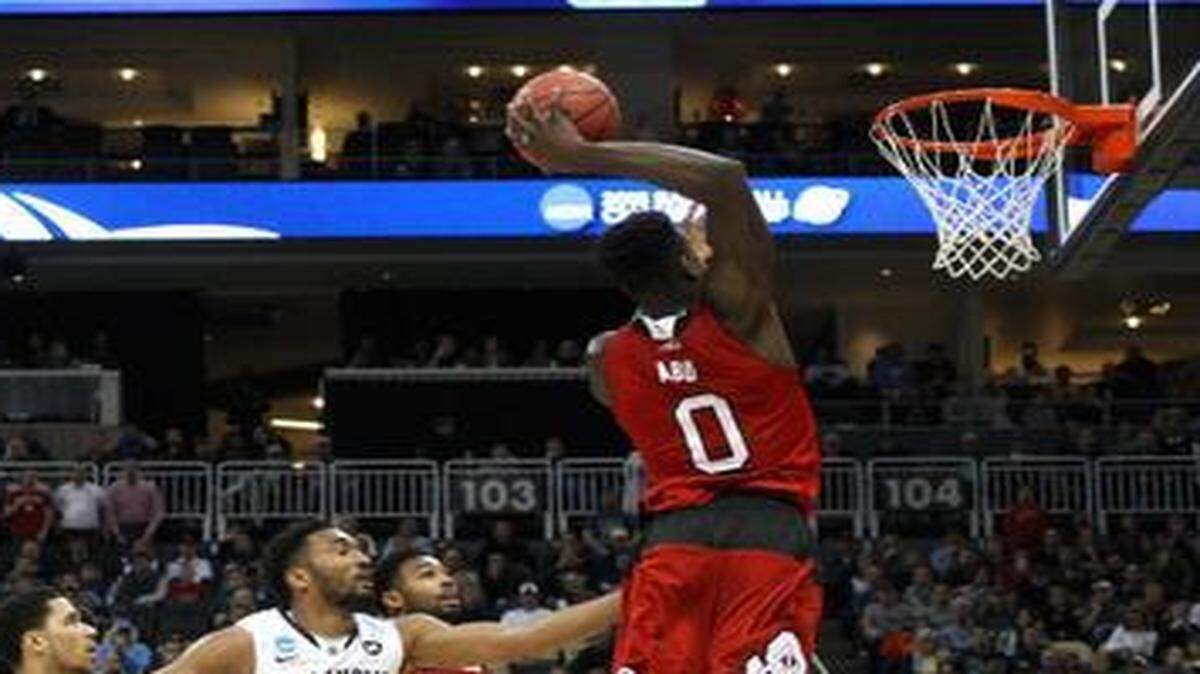 
North Carolina State knocked out Villanova on Saturday night in Pittsburg. The Wolfpack’s Abdul-Malik Abu dunked during the second half as part of N.C. State’s 71-68 win.



