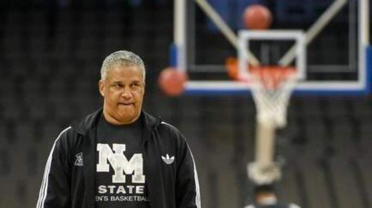 Marvin Menzies, who coached New Mexico State in the 2015 NCAA Tournament in this file photo, is the new head coach of the Kansas City Roos.