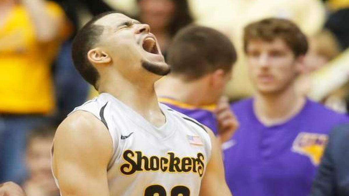 
Wichita State guard Fred VanVleet let out a roar as the Shockers finished off Northern Iowa to win the Missouri Valley Conference regular-season title at Koch Arena.
