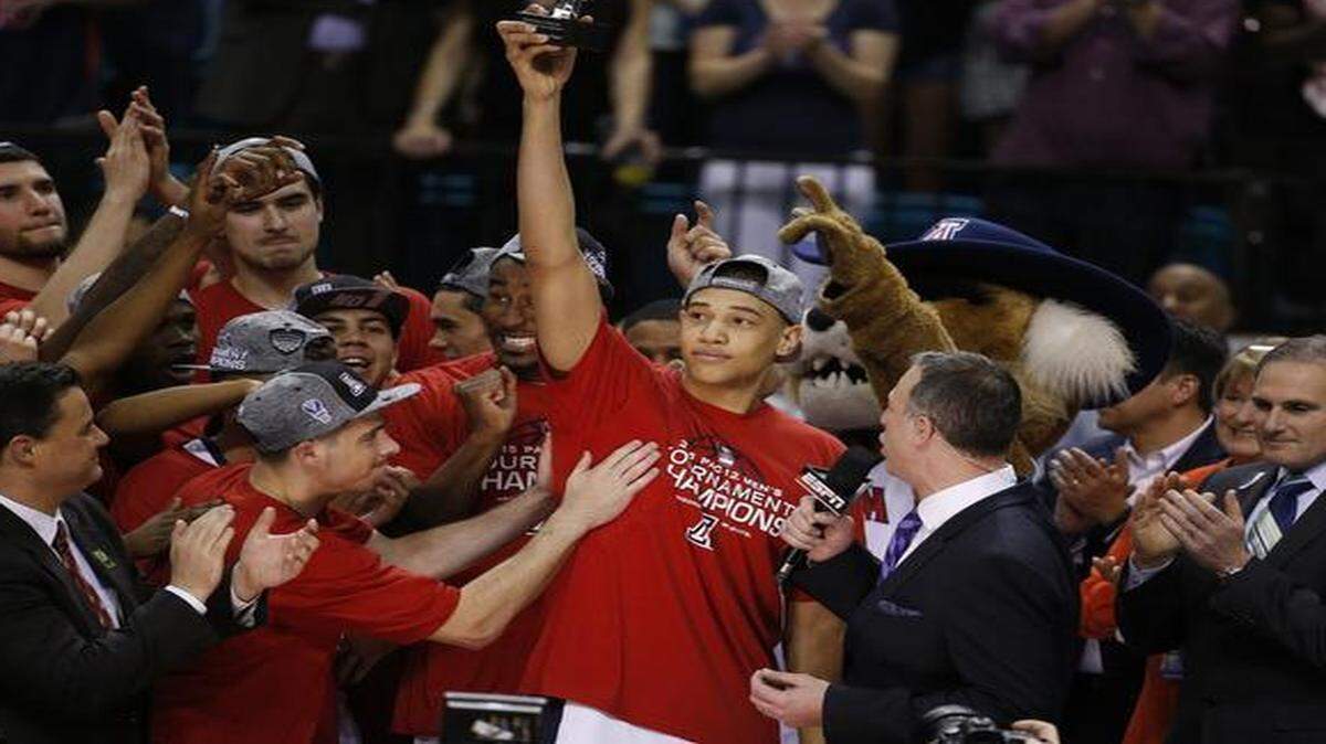 
Arizona’s Brandon Ashley was chosen most outstanding player of the Pac-12 Conference Tournament on Saturday.
