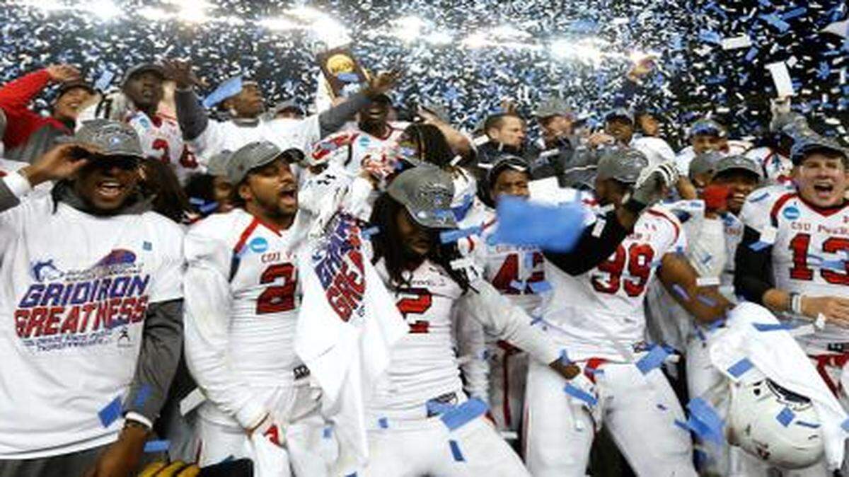 
The Colorado State-Pueblo ThunderWolves celebrated their win over Minnesota State-Mankato at Sporting Park on Saturday in Kansas City, Kansas.
