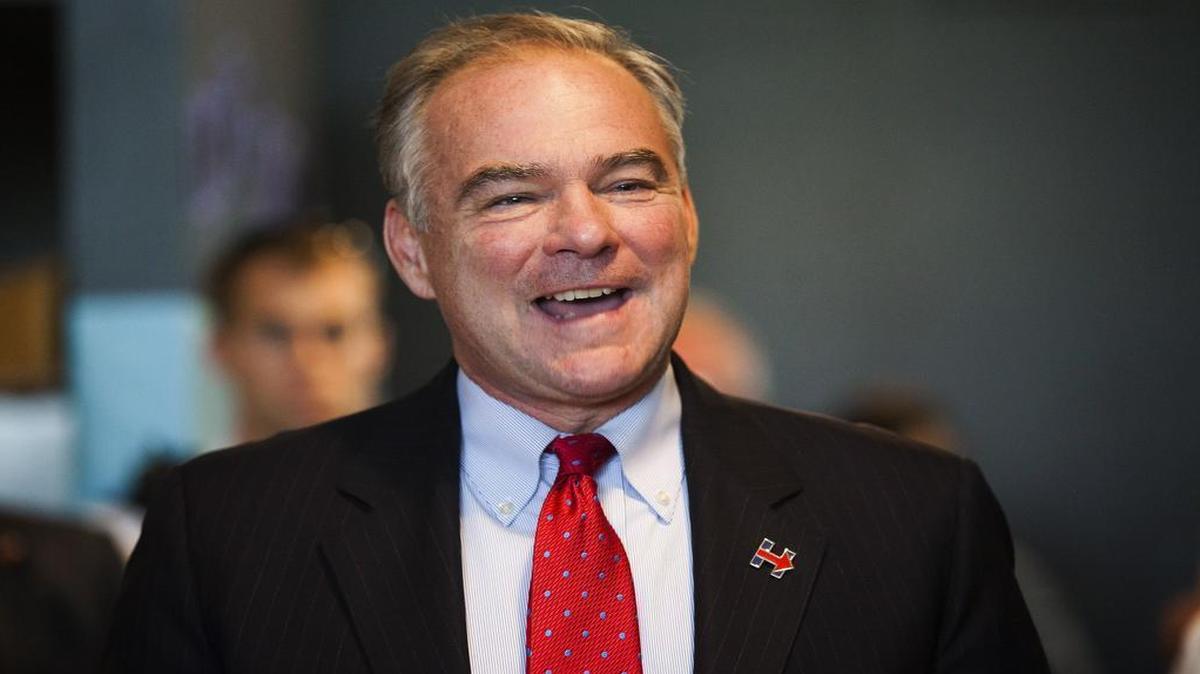 Democratic vice presidential candidate Tim Kaine has a rooting interest in Kansas and Missouri playing annual sports contests again. He grew up in Overland Park as a KU basketball fan and graduated from Mizzou.