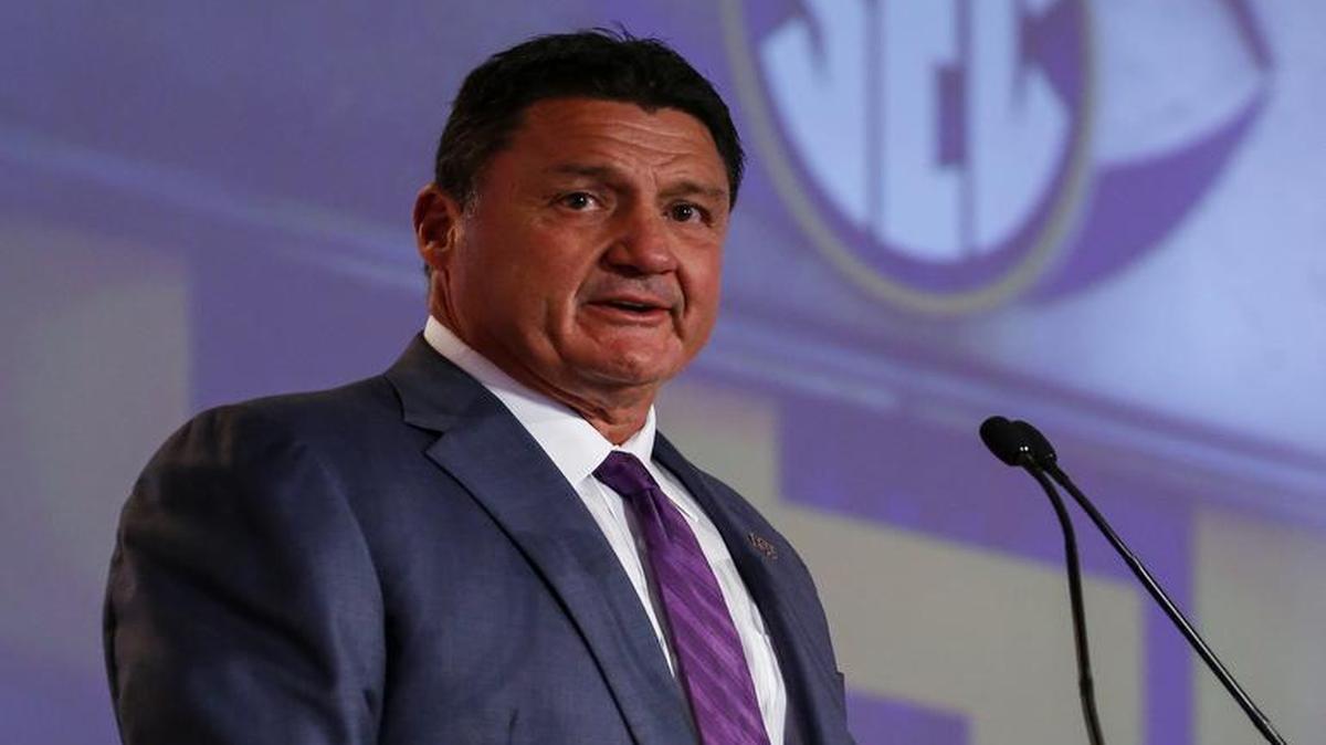 LSU coach Ed Orgeron spoke Monday during SEC Media Days in Hoover, Ala. Orgeron knows all about the pressure of coaching the Tigers. “I understand the expectation of LSU,” Orgeron said. “I was born in Louisiana.”