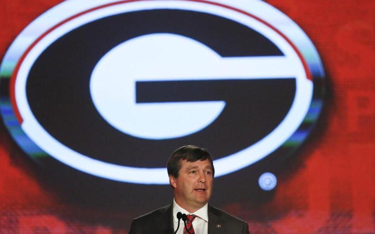 Georgia coach Kirby Smart at SEC Media Days.