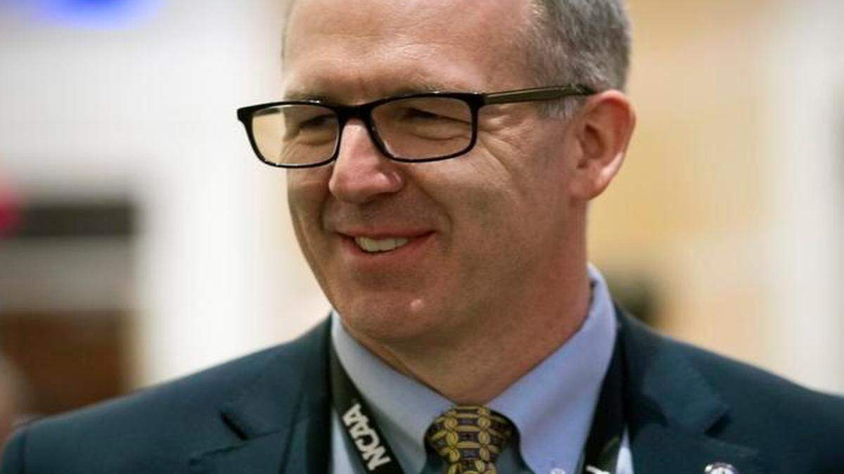 
In this Jan. 17, 2015, file photo, Southeastern Conference executive associate commissioner Greg Sankey attends the NCAA's Autonomy Business Session during the final day of the NCAA Convention in Oxon Hill, Md. Sankey has been named the new commissioner of the SEC, the conference announced Thursday, March 12, 2015. Sankey will replace Mike Slive, who has served a commissioner since 2002 and announced last October that he will retire effective July 31, 2015.
