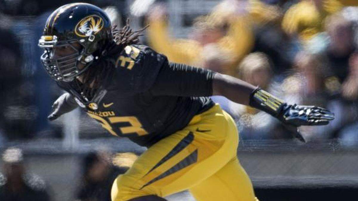
Missouri Tigers defensive end Markus Golden has 8 
1/2
 sacks this season.
