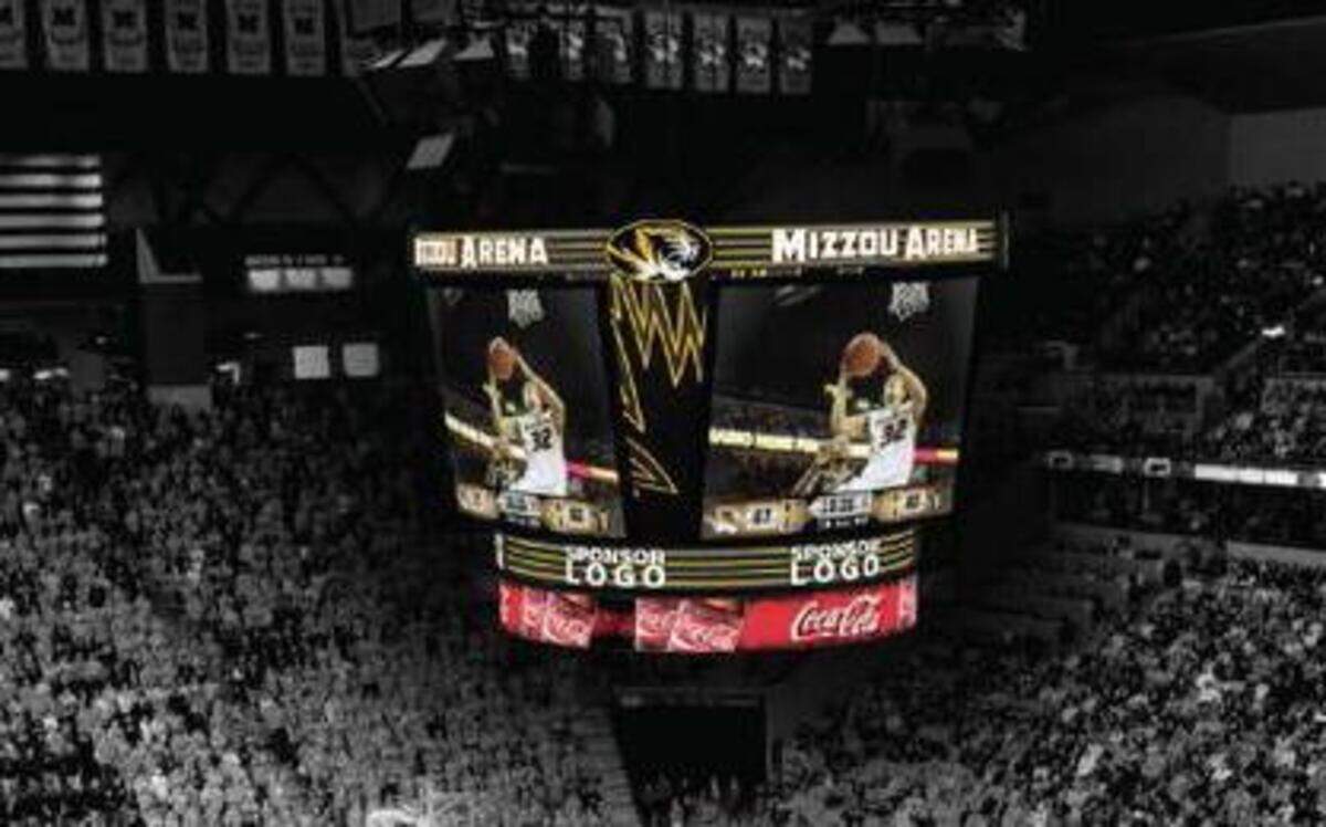 
A rendering of the new video board at Mizzou Arena
