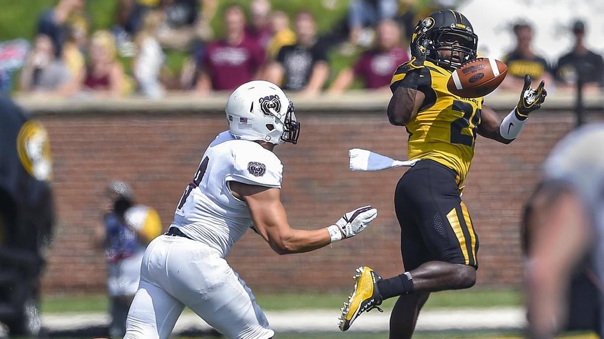 MU’s secondary didn’t play that well in the opener against Missouri State, but senior cornerback Logan Cheadle did have an interception.