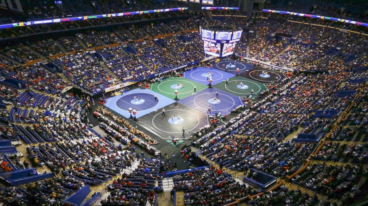 The NCAA Division I Wresting Championships are being held at the Scottrade Center in St. Louis.