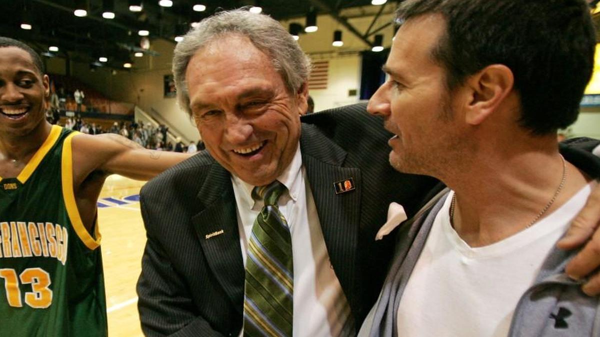 Former Arkansas coach Eddie Sutton during his days as San Francisco’s interim head coach.