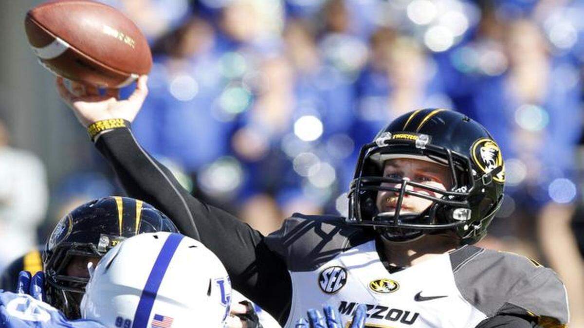 
Missouri quarterback Maty Mauk threw a pass against Kentucky a year ago.
