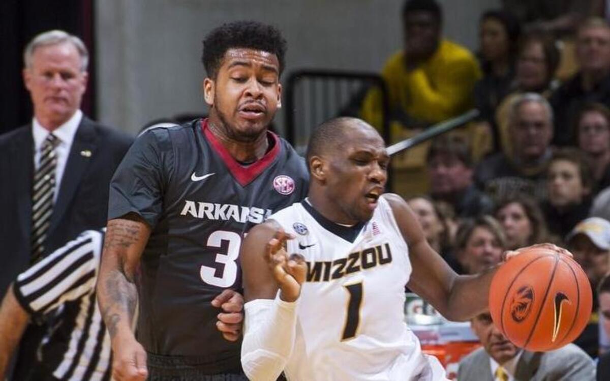 Missouri’s Terrence Phillips (right) said it is important for the Tigers to play together and execute on offense when they are having trouble scoring.