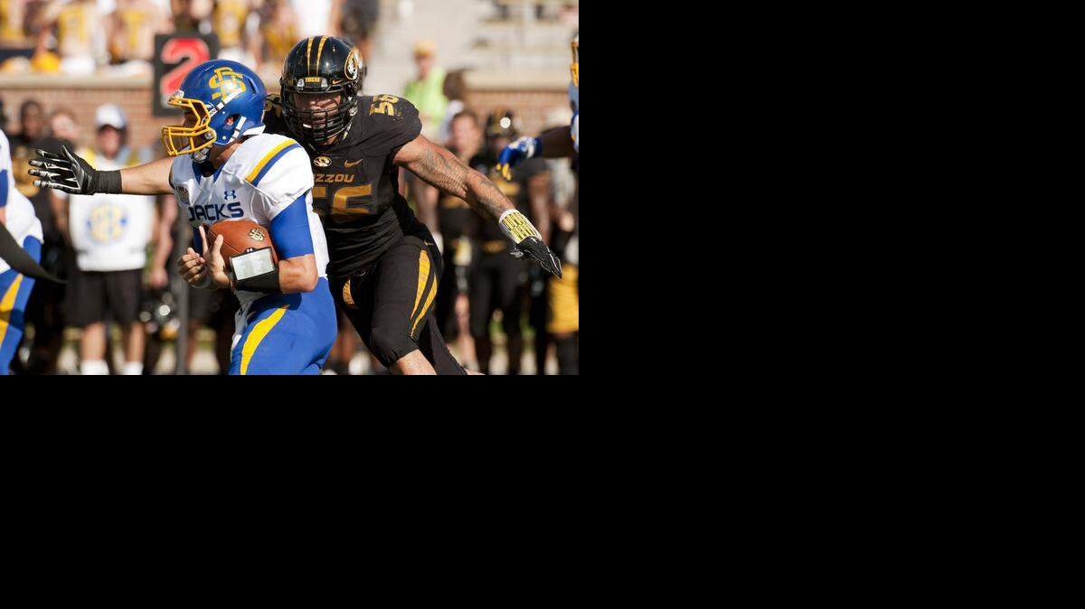 
Missouri's Shane Ray sacked South Dakota State quarterback Jacob Menage during their Aug. 30 game at Faurot Field in Columbia.
