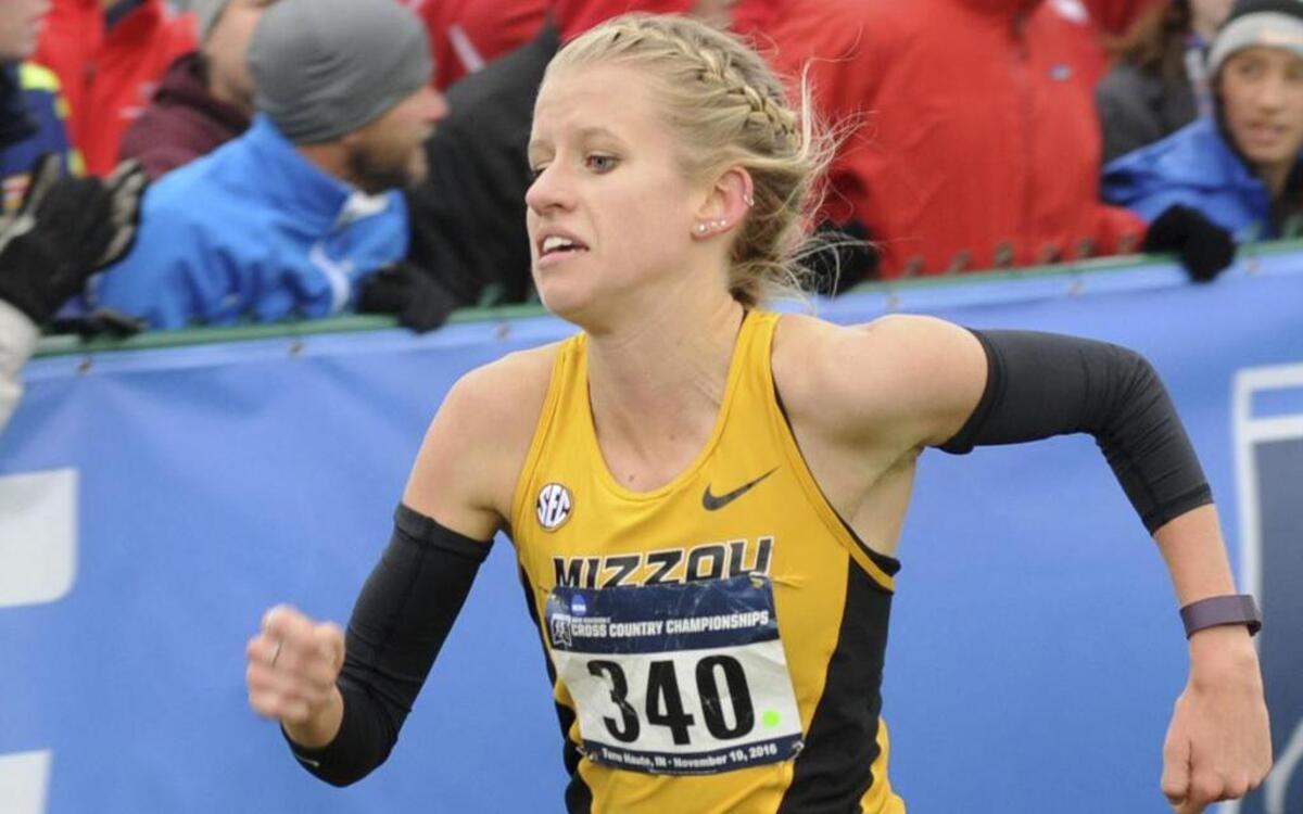 Karissa Schweizer won the women’s NCAA Division I cross country championship in Terre Haute, Ind., in November.