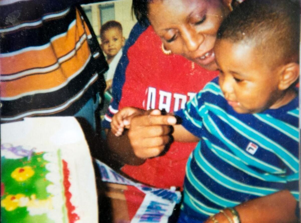 Toni Wallace, and her son Tre’Vour Simms during his 2nd birthday.
