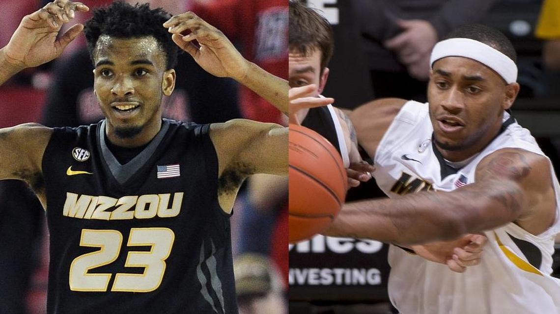 Missouri forwards Jakeenan Gant (left) and Russell Woods (right)