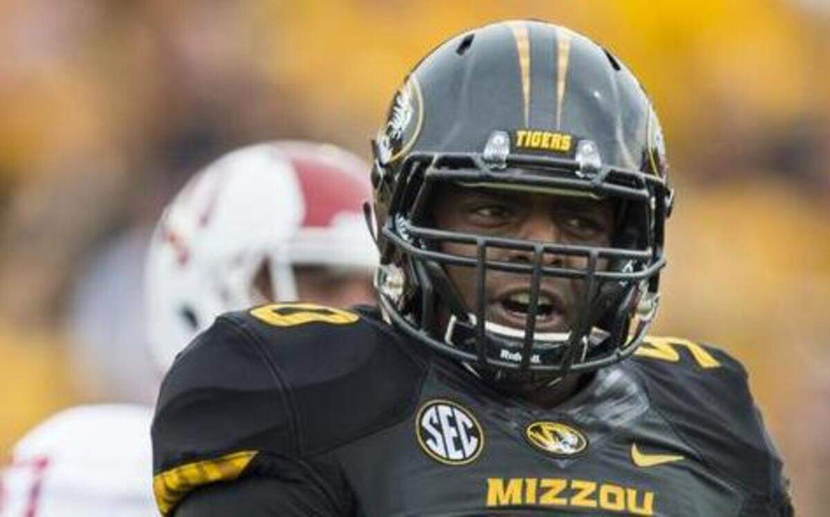 
Missouri defensive lineman Harold Brantley (above), center Evan Boehm and right guard Connor McGovern will be staying with the Tigers and not entering the 2015 NFL Draft, coach Gary Pinkel said.
