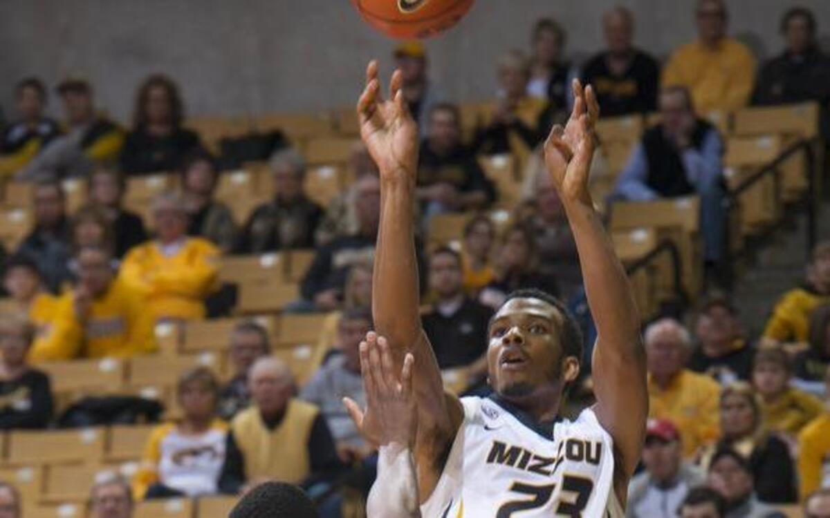 
Missouri’s Jakeenan Gant (right) was not a great jump shooter last season as a freshman, but he has been working hard on his game and on conditioning in the offseason.
