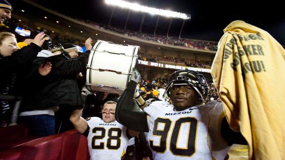 
The Missouri Tigers have played several memorable football games in Arrowhead Stadium, including the 2011 Border Showdown game against Kansas, when the Tigers beat the Jayhawks and captured the trophy drum. A news conference is scheduled Thursday, and Missouri is expected to announce a future football game at Arrowhead, possibly next season.
