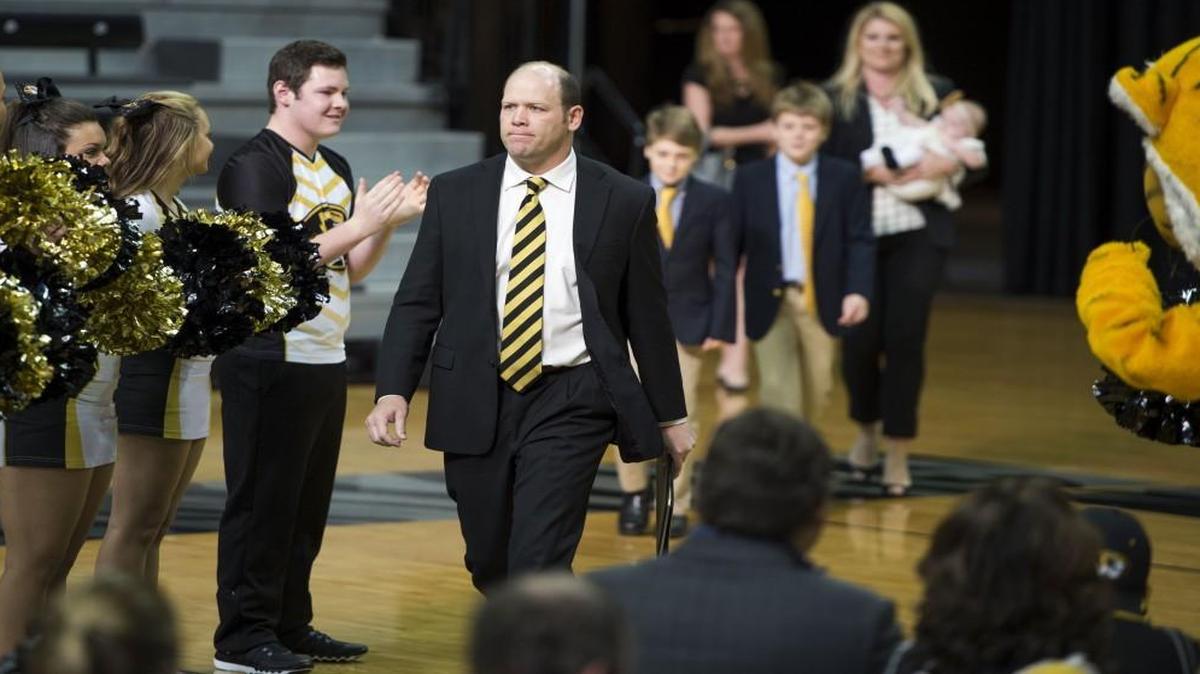 Barry Odom walked out to the stage to applause during his official introduction as Missouri’s new football coach on Dec. 4.