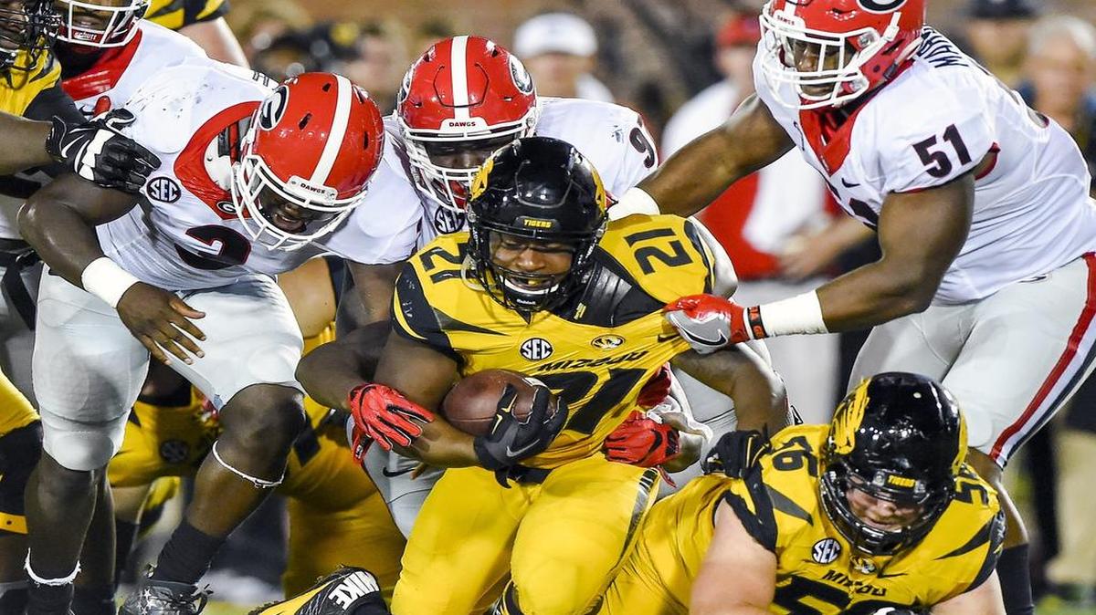 Missouri running back Ish Witter leads the Tigers this year with 169 yards on 48 carries and a touchdown.