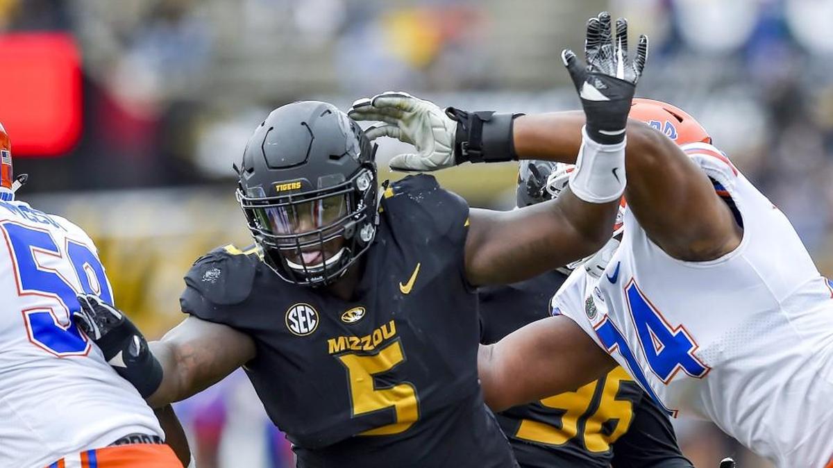 Missouri Tigers defensive lineman Terry Beckner Jr. (No. 5) wants to improve his draft stock by returning for another season in Columbia.