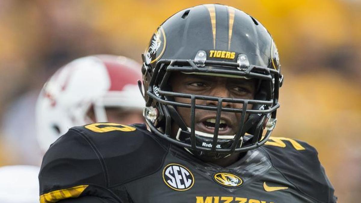 
Missouri Tigers defensive lineman Harold Brantley
