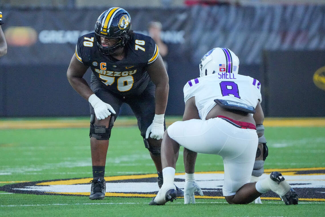 Missouri star LT Cayden Green on track to make season debut in Border War vs. KU