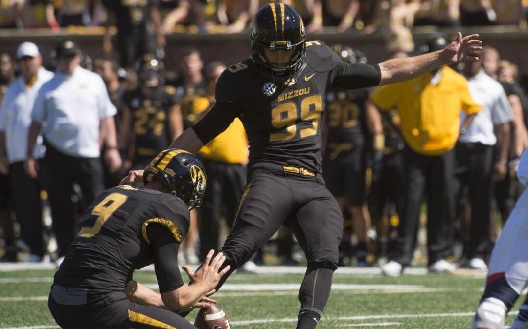 
Missouri place kicker Andrew Baggett.
