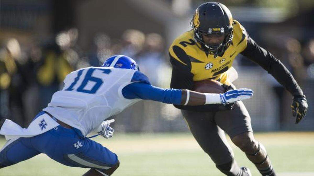 Missouri sophomore receiver Nate Brown missed most of spring practice with a knee injury.