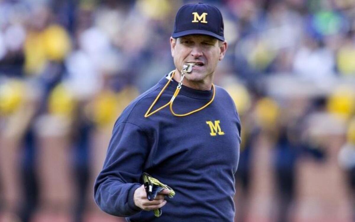 Michigan head coach Jim Harbaugh.