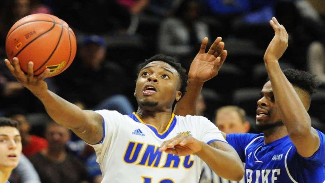 Former UMKC guard Martez Harrison (left) has been charged in Kansas City Municipal Court with one count of assault.
