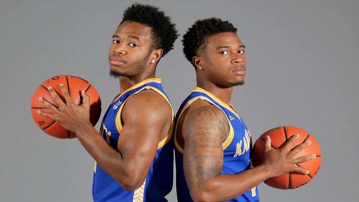 LaVell Boyd (left) and Martez Harrison form an experienced backcourt for UMKC.