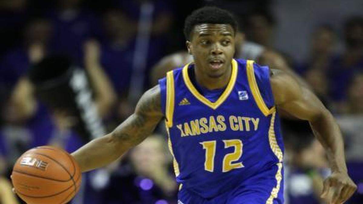
UMKC guard Martez Harrison leads the Kangaroos in scoring at 17.7 points per game.


