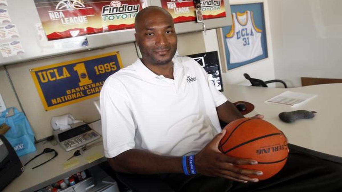 
Arguments opened Monday in Oakland, Calif., in a lawsuit filed by Ed O’Bannon against the NCAA. O’Bannon, pictured in 2010, was a basketball star at UCLA and is suing the NCAA so student-athletes can profit from their names, images and likenesses.


