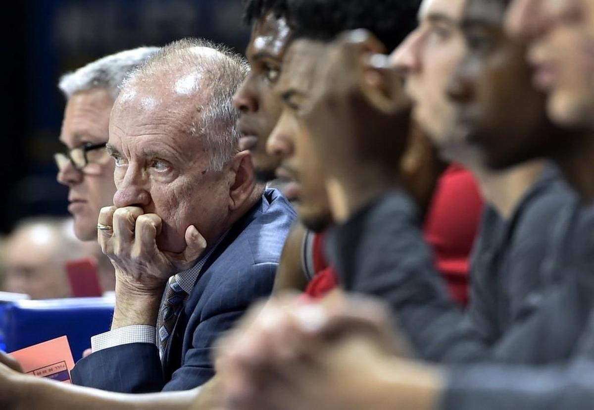William Jewell men’s basketball coach Larry Holley, second from left, isn’t quite ready to retire, but he admits to wanting to spend more time with family before too long.